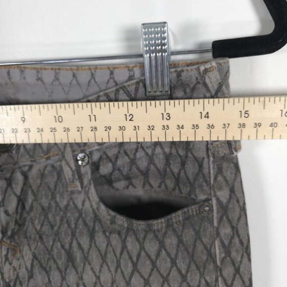 TRUE RELIGION USA Made 🇺🇸 Diamond Print Cut 606828 Jeans W95Q85180 Size 26 - Picture 4 of 14